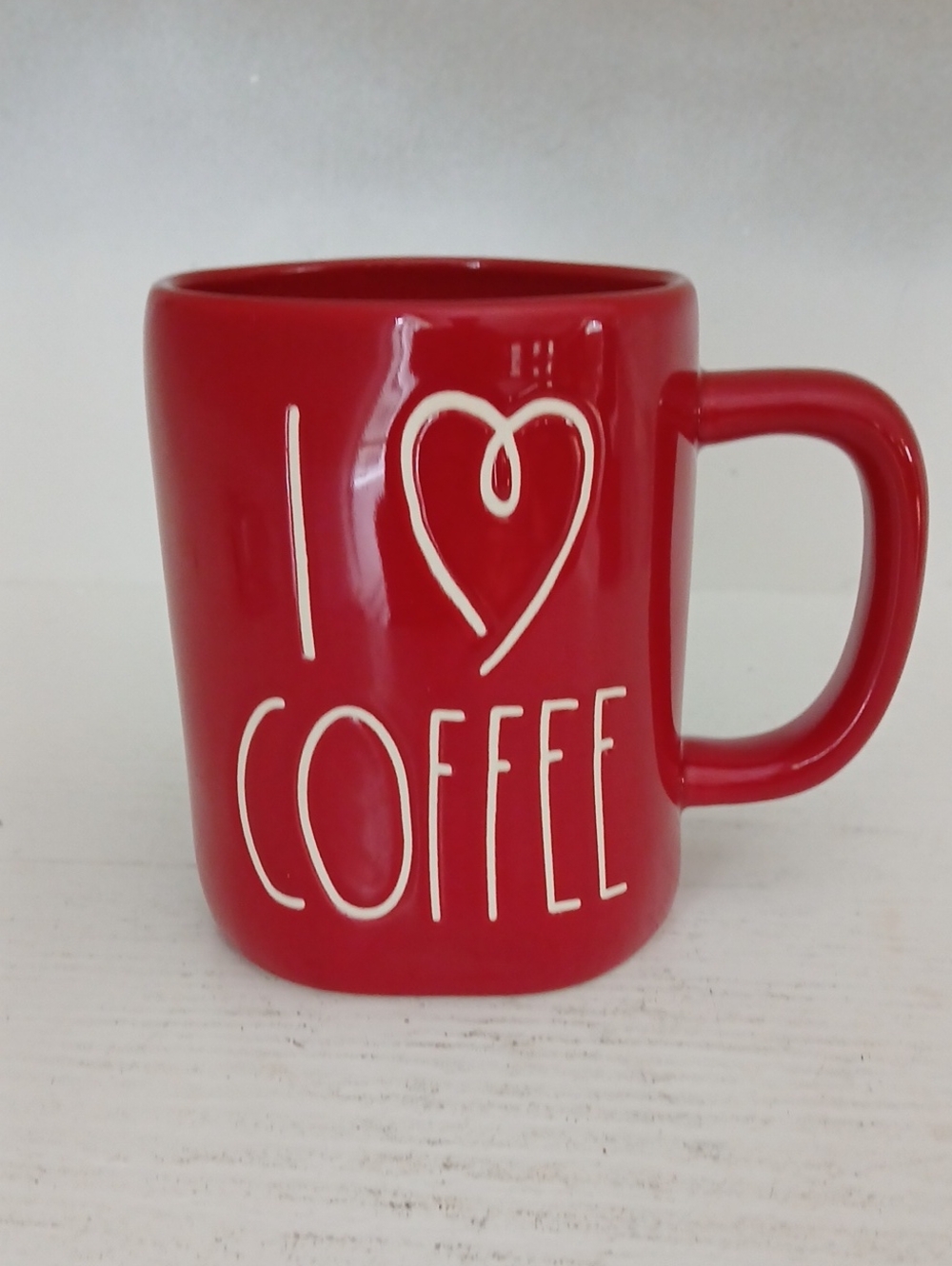 Rar Dunn Red 'I ♥ Coffee' Ceramic Mug